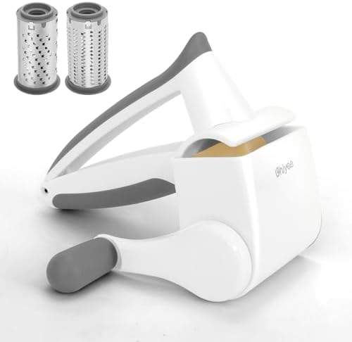 UHIYEE Patented Rotary Parmesan Cheese Grater, Hand Crank Cheese ...