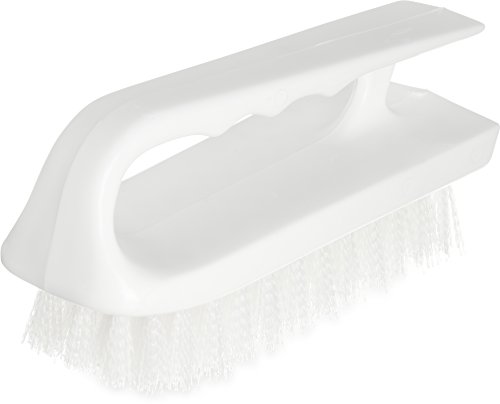 Image of SPARTA 4002402 Ergonomic Iron-Shaped Handle Scrub Brush, 6 inch, White (Pack of 12)