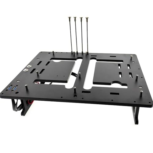 Image of Open Air Frame Computer Case PC Test Bench Aluminum Computer Cases Shell, Support Installation of Water Cooling Devices Compatible with ITX /MATX /ATX Motherboards(ATX Motherboard)