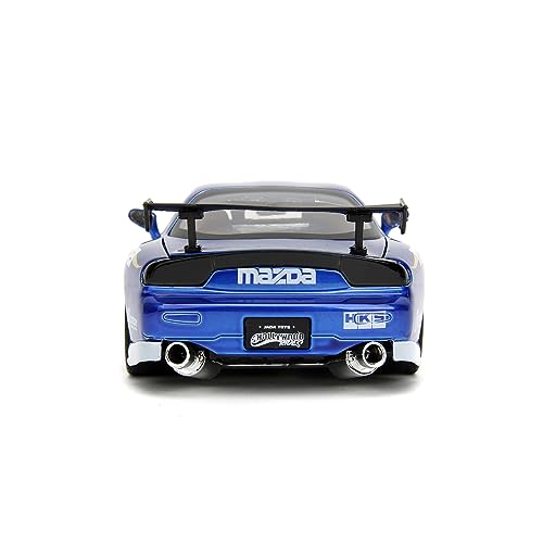 Jada Street Fighter 1:24 1993 Mazda RX-7 Die-Cast Car & 2.75" Chun-Li Figure, Toys for Kids and Adults, Blau, 20 cm (coche) - Image 4