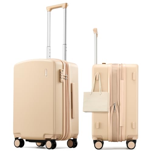 Image of Hanke 20 Inch Expandable Carry On Luggage, Hard Shell with Side Hook