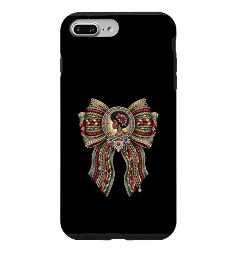 Black Woman Royal Bow Juneteenth Heritage �O���t�B�b�N �X�}�z�P�[�X iPhone 7 Plus/8 Plus �p