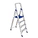 Leonardo Fai Da Te - scala pieghevole in alluminio 3+1 portata 150 kg EN 131 - scala antiscivolo in alluminio max - ideale per uso domestico e lavorativo