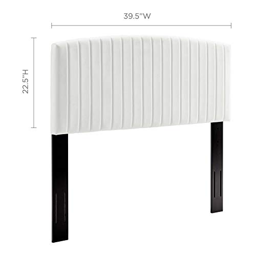 Modway Rebecca Performance Velvet Twin Headboard, White by Modway - Used condition - Image 3