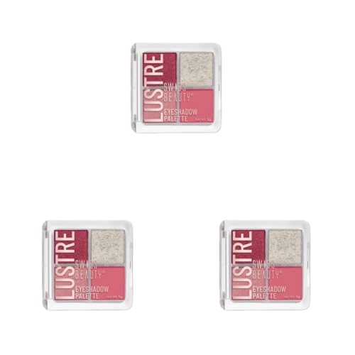 Image of Swiss Beauty Lustre Eyeshadow Palette | 4 Highly Pigmented Shades in Matte & Shine |Long-Lasting | All Skin Types | Shade- Rose n Petals, 5gm (Pack of 3)