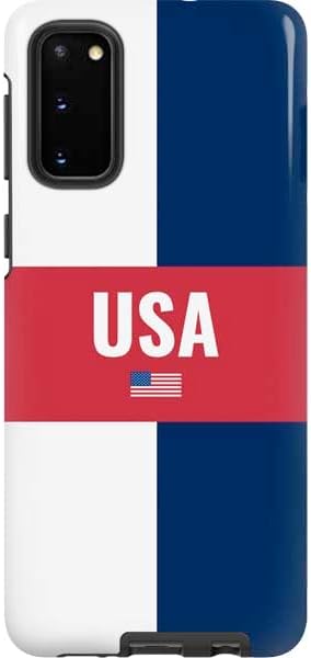 Skinit Pro Phone Case Compatible with Galaxy S20 - USA Soccer Flag Design