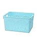 Tomaibaby Sundries tkany kosz do przechowywania z tworzywa sztucznego, dekoracyjny kosz do kuchni, sypialni, salonu, kolor niebieski