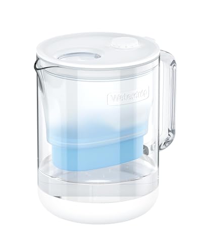 Waterdrop Glass Alkaline Water Filter Pitcher with 1 Filter, Enhances