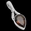 Silver Palace 925 Sterling Silver Natural Smoky Quartz Pendants for Women and Girls #2
