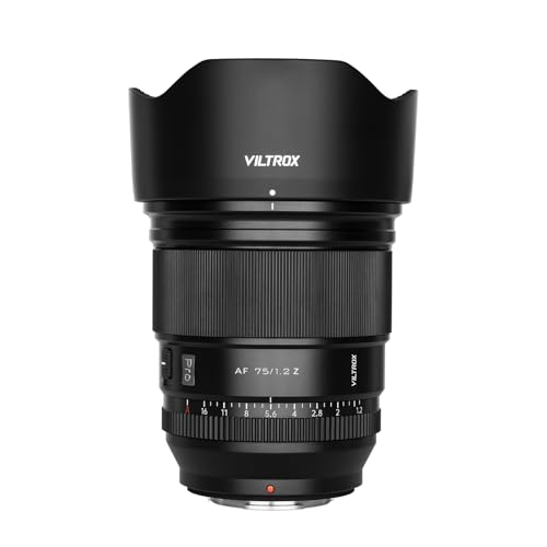 VILTROX 75mm F1.2 Pro APS C Prime Autofocus Lens for Nikon Z Mount Cameras