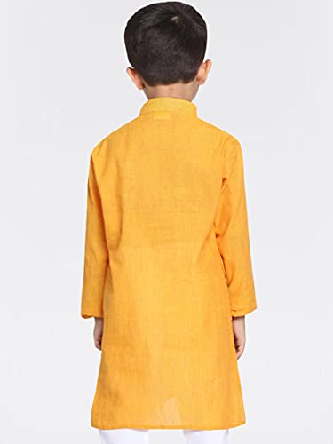 Image of VASTRAMAY Boys Cotton Regular Fit Solid Regular Kurta