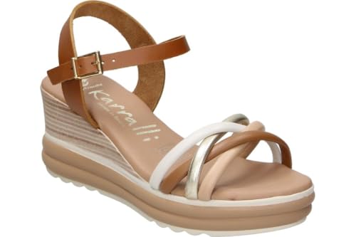 Sandales d'été en cuir femme compensées pour vos promenades et vacances