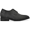 CALTO Men's Invisible Height Increasing Elevator Shoes - Black Patent Leather Lace-up Formal Dress Oxfords - 3 Inches Taller - Y3270- Size 6 D(M) US