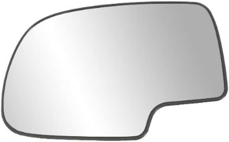 Driver Side Non-heated Mirror Glass w/ backing plate, Cadillac Escalade, Avalanche, Silverado, GMC Sierra, Silverado, Sierra Classic, Suburban, Tahoe, Yukon, 6 9/ 16"x10 1/ 8" x 10 3/ 4" (w/ o signal)