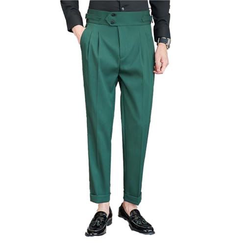 Mens Dress Pants Relaxed Fit Pant England Style Long Pants Business Casual Pants for Men
