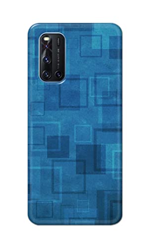 Image of Printed Hard Back Cover Case for Vivo V19 Back Cover (Plain Azure Blue) -702