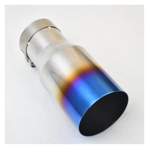 Buse oblique universelle d'échappement en acier inoxydable bleu 66mm vers 76mm