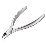 Cuticle Nippers Trimmer Clippers Cutter Stainless Steel Cuticle Remover Tapered Shape Handmade Manicure Nail Care Tool, opove X4 Matte Silver