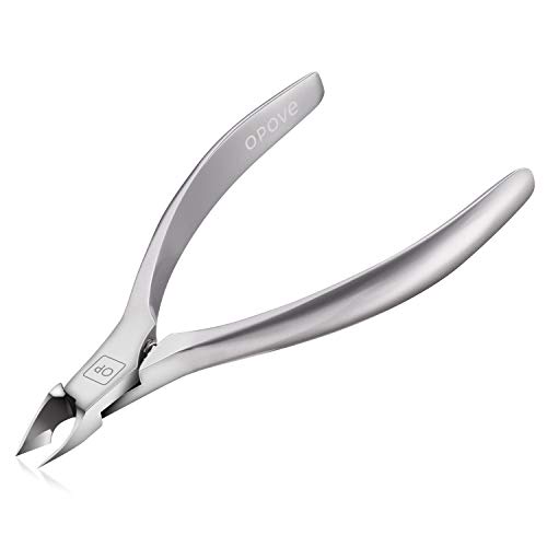 Cuticle Nippers Trimmer Clippers Cutter Stainless Steel Cuticle Remover Tapered Shape Handmade Manicure Nail Care Tool, opove X4 Matte Silver