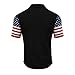 USA 250th Anniversary Shirt, 4th of July Mens Shirts America Short Sleeve Graphic Men T-Shirt Polo Shirts Fashion 250 Anniversary USA Black 3XL