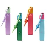 4x Fleckentferner Stift für Unterwegs, Doppelkopf Reinigungsstift mit Bürste – Sofortige Fleckentfernung für Kleidung, Tragbarer Notfall-Fleckweg-Stift gegen Kaffee, Wein & Fett – Reise-Reinigungsset