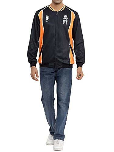Image of ComicSense.xyz Unisex Haikyuu Anime Jacket for Men and Women, Karasuno Printed Cosplay Anime Bomber Jackets