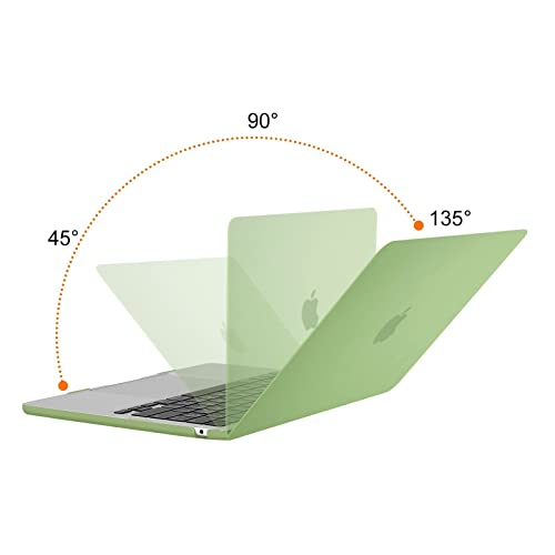 Image of MOSISO Compatible with MacBook Air 13 inch Case M5 2026 M4 2025 M3 M2 2024-2022 A3449 A3240 A3113 A2681, Hard Shell&Keyboard Cover&Screen Film&Type C for MacBook Air 13.6 inch Case, Chartreuse