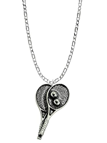 Pendentif raquettes de tennis en argent 925, le cadeau idéal avec boîte