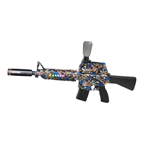 Image of Trocshop M416 Gel Blaster Gun |10K Gel Balls|for Kid & Adults Electric Operated Gun High Speed Upto 50 Feet Range|Rechargeable|Safe & Durable Shooting Gam - Multicolor