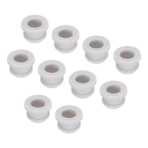sourcing map 10Pcs Snap Rubber Grommet Plug Mount Dia 11mm ID 8mm Seal Anti-Scratch for Electrical Box Cable Pipe Grey