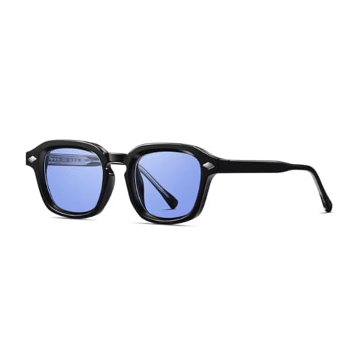 Lunettes de soleil de luxe carrées rétro aux finitions rivets