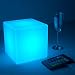 LOFTEK LED Cube Light, 7-Inch Shape Light, Rechargeable and Cordless Decorative Light with 16 RGB Colors and Remote Control