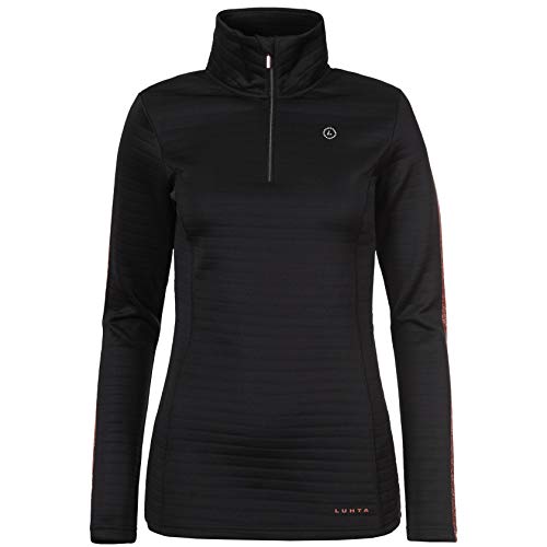 Luhta Velma - Camiseta para Mujer, Mujer, Camiseta, 232280324L, Negro, Large