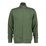 GANT Herren REG Shield Full Zip Sweat Strickjacke, Dry HERB Green, L