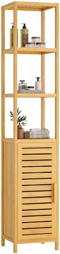 VIAGDO Meuble Colonne Salle de Bain, Armoire Haute, Placard de Ra...