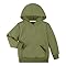 BIG ELEPHANT Boys Hooded Sweatshirt Fleece Pullover Hoodies Long Sleeve Warm Hoodie Sweatshirts with Pocket for Kids Army Green