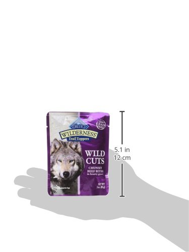 Image of Blue Buffalo Wilderness Wild Cuts Trail Toppers Chunky Bites In Hearty Gravy - Beef - 3 Oz