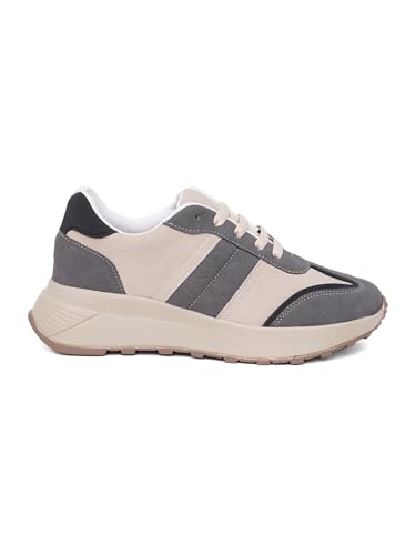 Image of TRYME Women Walking Sneakers Lace-Up Comfortable Shoes Cushioned Insole Casual Stylish Footwear for Girls