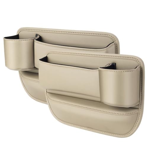 Boîte de rangement pour écart de voiture afin de bloquer les chutes d'objets beige