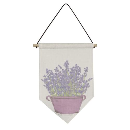Bannière décorative en toile de qualité supérieure nuance violet lavande