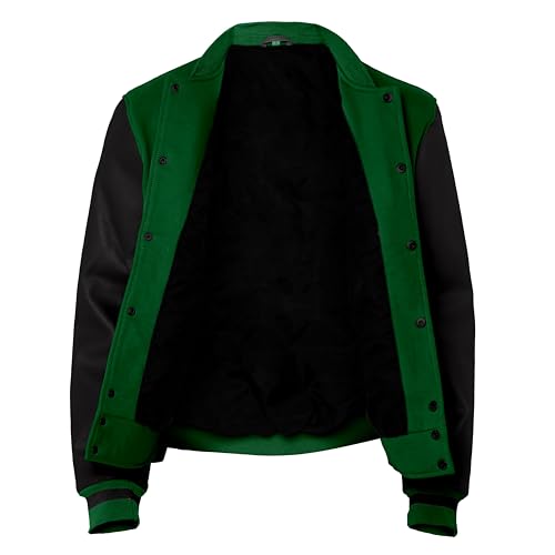 Image of Baseball Wool Letterman Varsity Faux Leather Sleeve For Men | Wool Varsity Bomber Jacket
