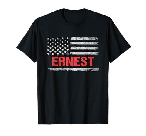 Ernest Name American Flag - Ernest First Name T-Shirt