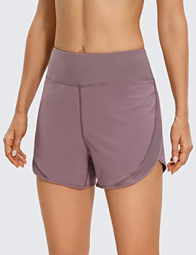 CRZ YOGA Women's High Waist Mesh Liner Running Shorts #TOP21