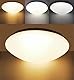 Trango 3105 IP44 LED Badleuchte 43cm Ø in Weiß aus Acryl mit CCT Farbtemperatur-Steuerung 3000K 4000K 6000K (durch ON/OFF Lichtschalter) *NOAH* inkl. 20 Watt LED Modul Deckenlampe, Außen Wandleuchte