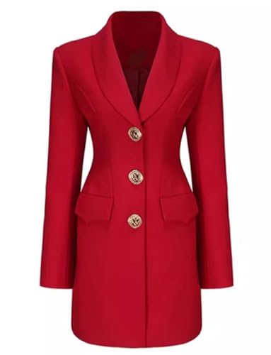 Manteau décontracté style blazer à patte unique chic pour femme
