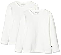 MINYMO Mädchen Basic 35 -T-shirt (2-pack) Bluse, Weiß, 104 EU