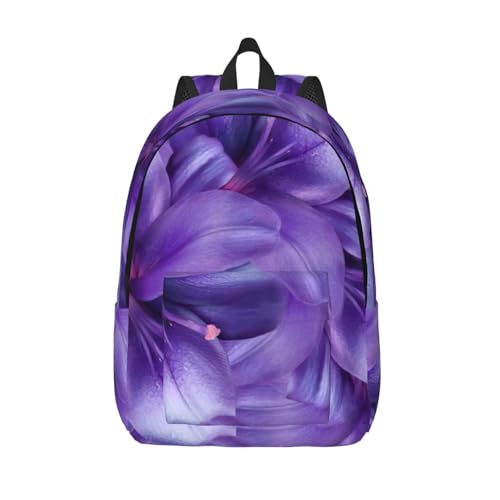 Sac à dos de voyage EdWal violet à fleurs de lys pour vos week-ends