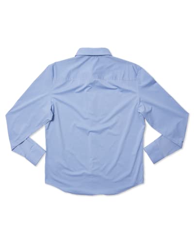 Rhone Men's Commuter Classic Fit Long Sleeve Dress Shirt, Button Down, Four-Way Stretch, Iron-Free Wrinkle Release (Blue,X-Large) #TOP7