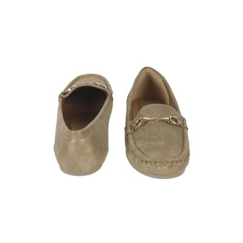 Mochi gold faux leather loafers – image 6