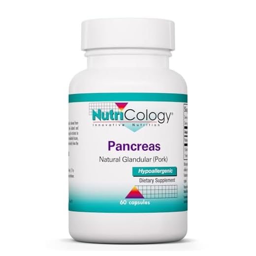 Nutricology Pancreas Pork - Natural Glandular, Digestive Support, Enzymes - 60 Vegicaps